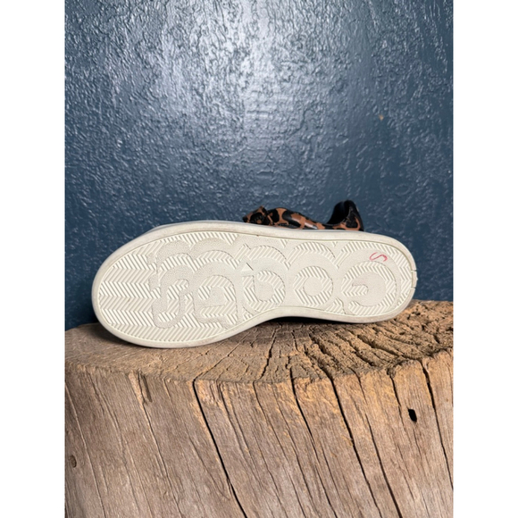 GOATS 305W Leopard Animal Print Velcro Platform Sneakers Women - Picture 2 of 7